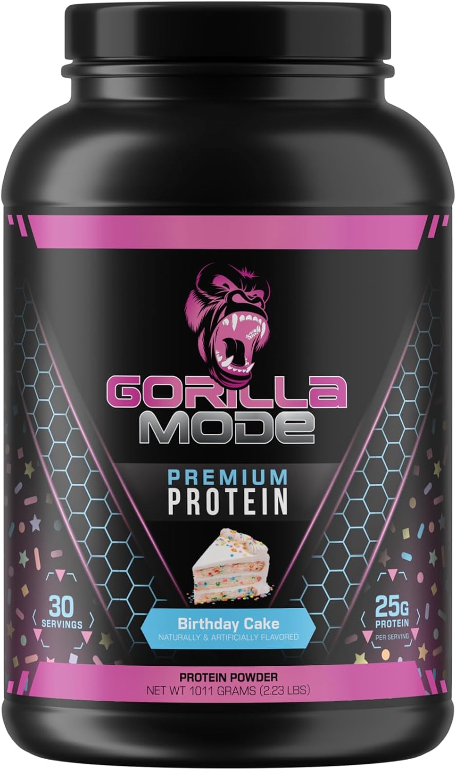 Premium Whey Protein - Birthday Cake, 25 Grams of Whey Protein Isolate & Concentrate,Recover and Build Muscle (30 Servings)