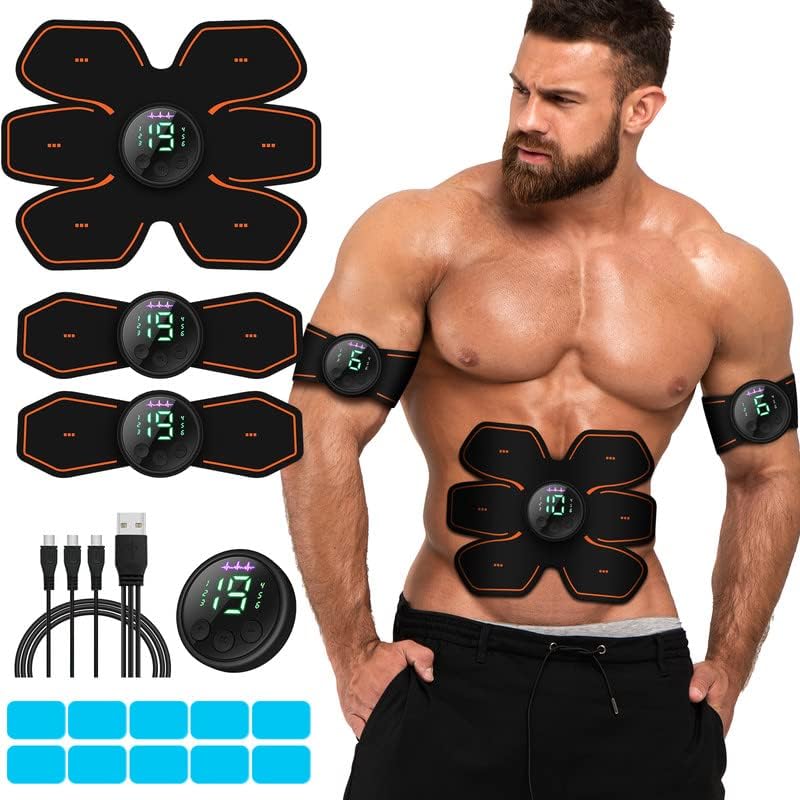 Cepignoly Joinpital ABS Stimulator Workout Equipment, Ab Machine USB Rechargeable Gear for Abdomen/Arm/Leg, Strength Training Equipment for Men and Women
