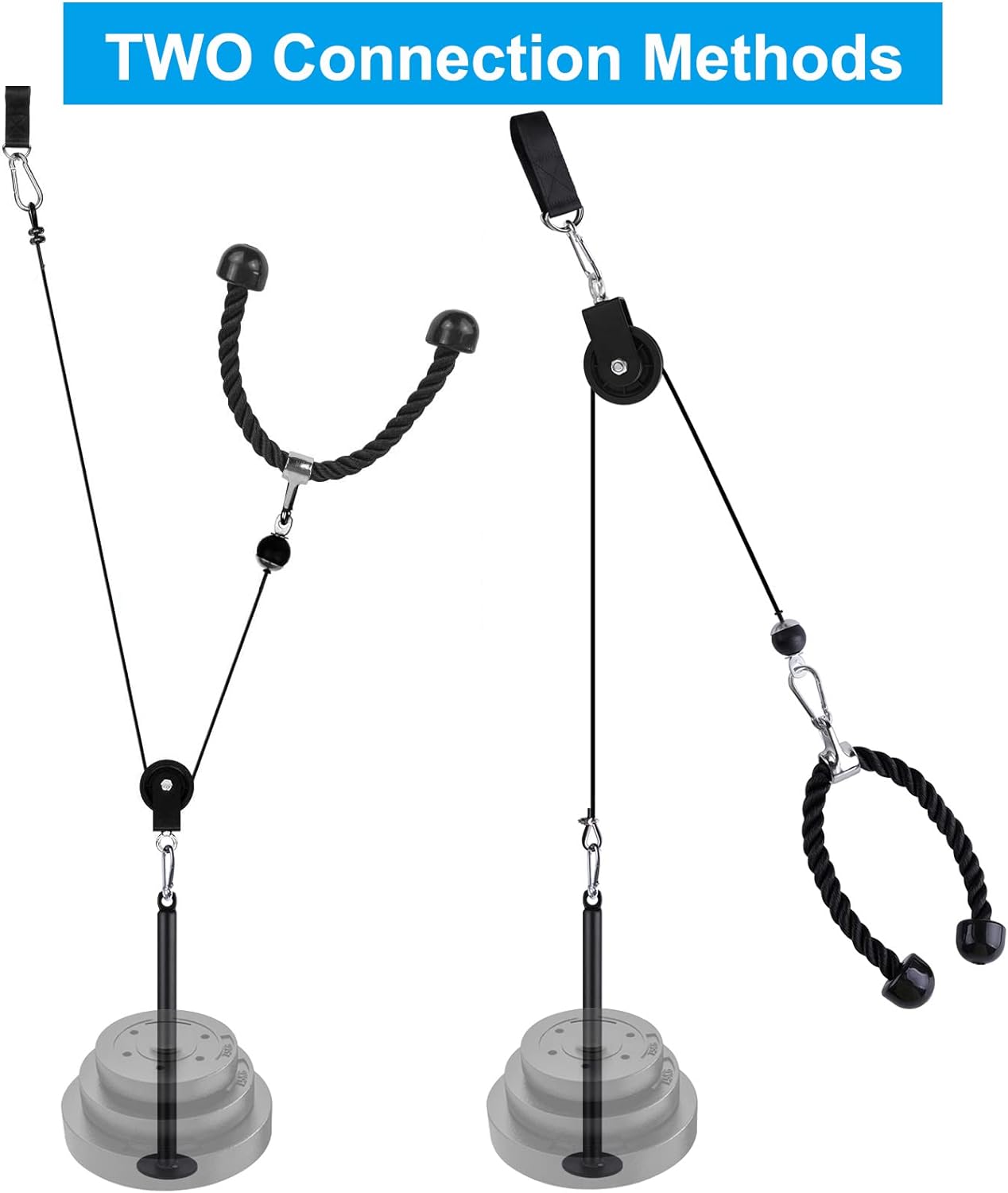 LAT Pull down and Lift Weight Pulley System Cable Machine Pulley Attachment for Triceps Pull Down, Biceps Curl, Back, Forearm, Shoulder Home Gym Equipment