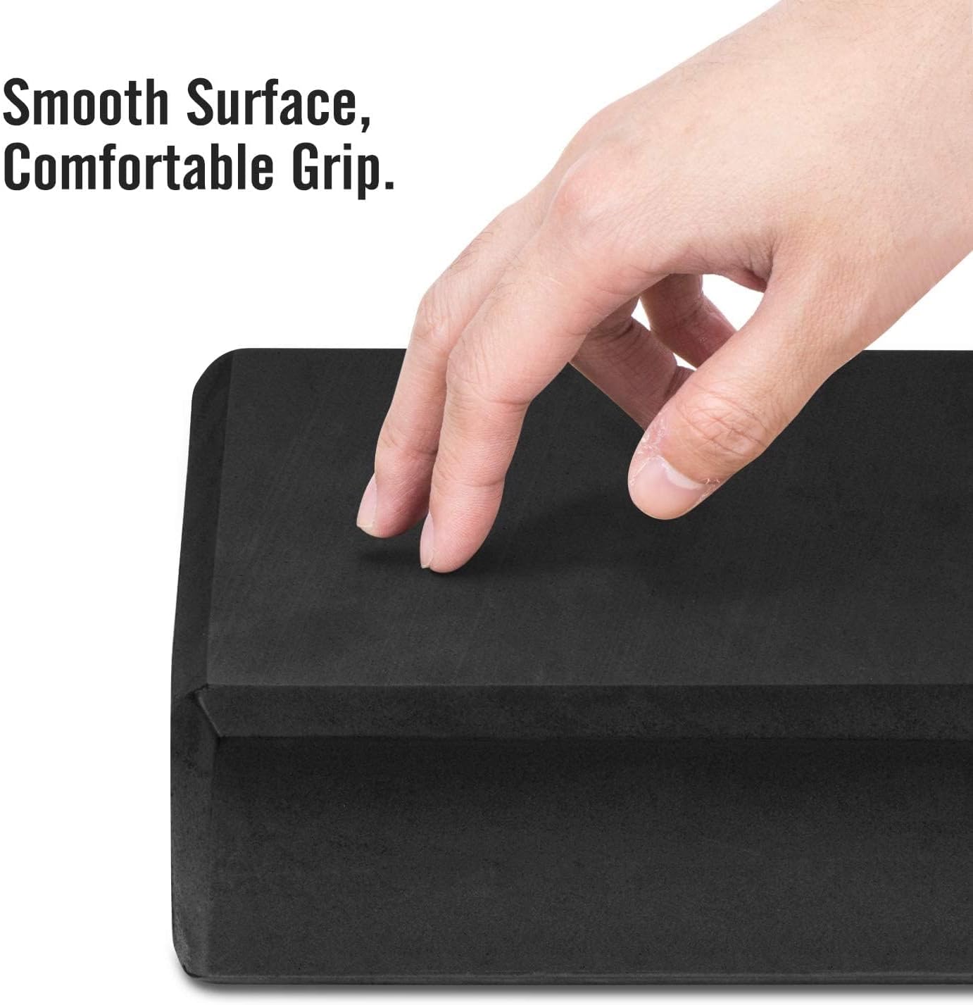 Yoga Block - Supportive Latex-Free Eva Foam - Soft Non-Slip Surface with Beveled Edges for Yoga, Pilates, Meditation - Yoga Accessories for Stability, Balance, Deepen Stretches