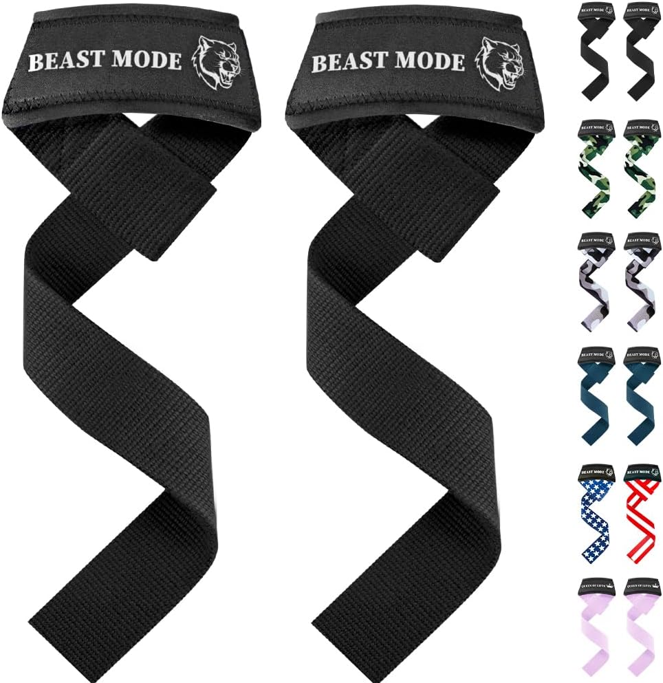 Wrist Lifting Straps with Neoprene Padding Support β Heavy Duty Wrist Workout Straps for Men and Women β Ideal for Powerlifting, Strength Training, Bodybuilding