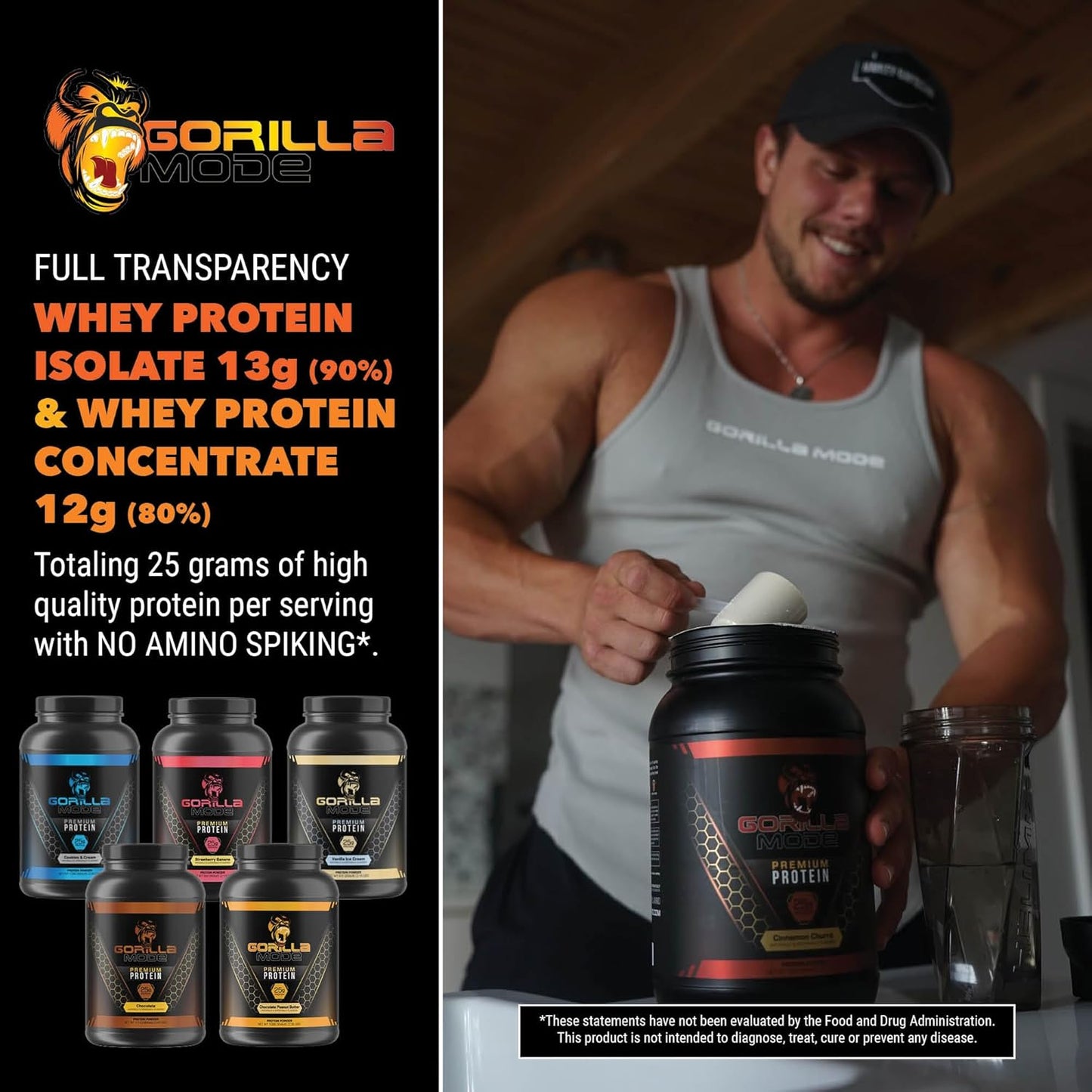 Premium Whey Protein - Birthday Cake, 25 Grams of Whey Protein Isolate & Concentrate,Recover and Build Muscle (30 Servings)