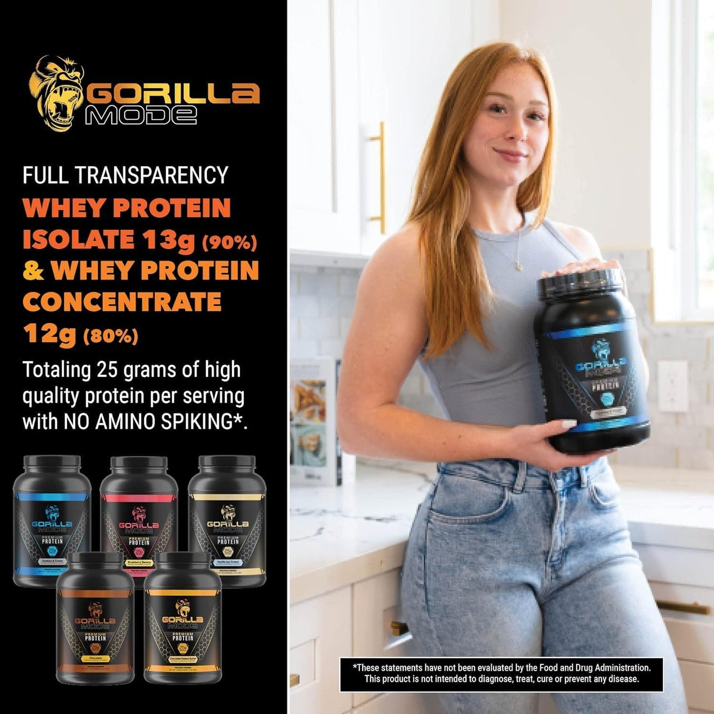 Premium Whey Protein - Birthday Cake, 25 Grams of Whey Protein Isolate & Concentrate,Recover and Build Muscle (30 Servings)