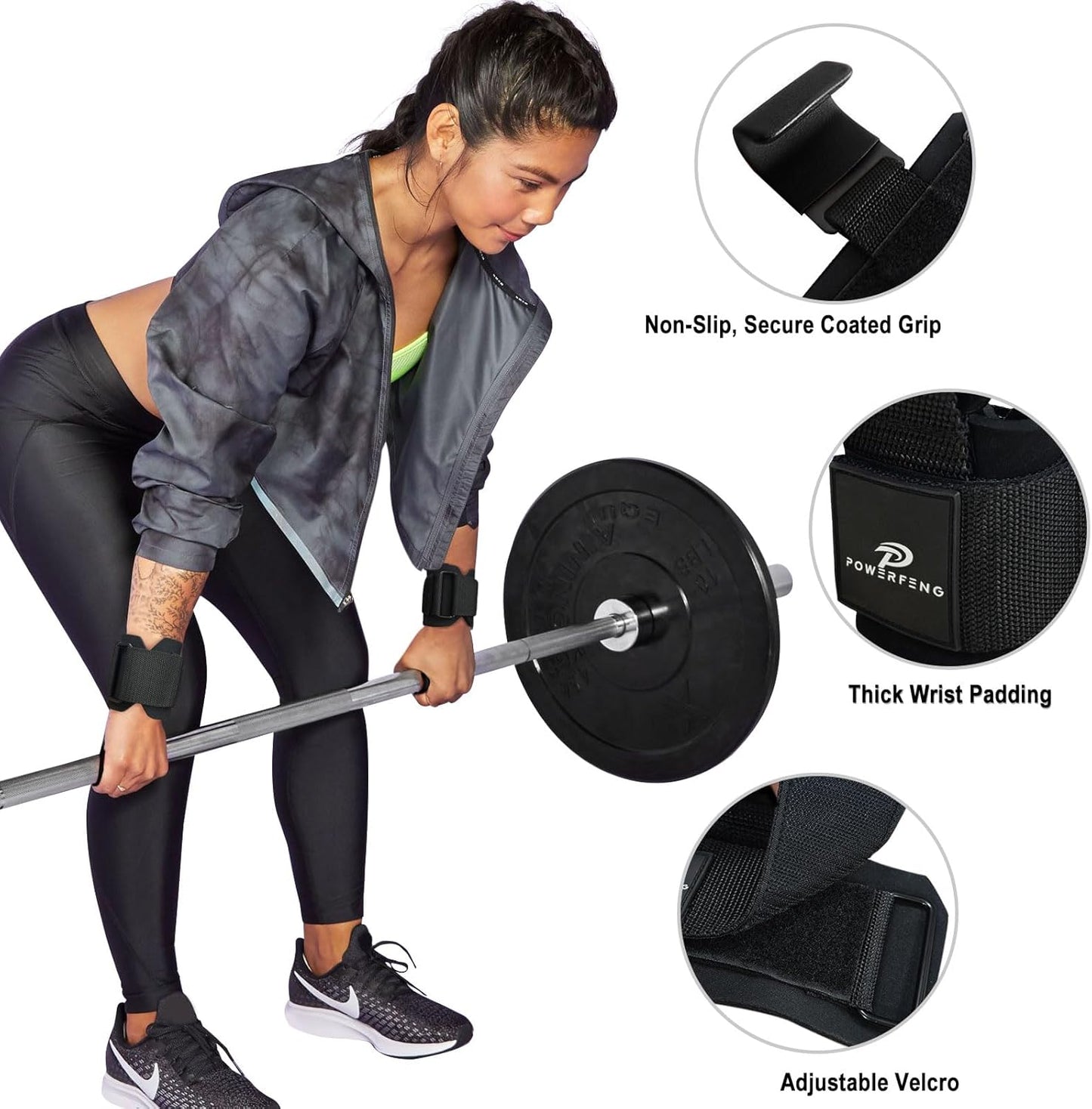 Lifting Hooks for Weight Lifting: Weightlifting Hooks Wrist Straps Hand Grip Support for Deadlift Weightlifting Gym Gloves for Men & Women