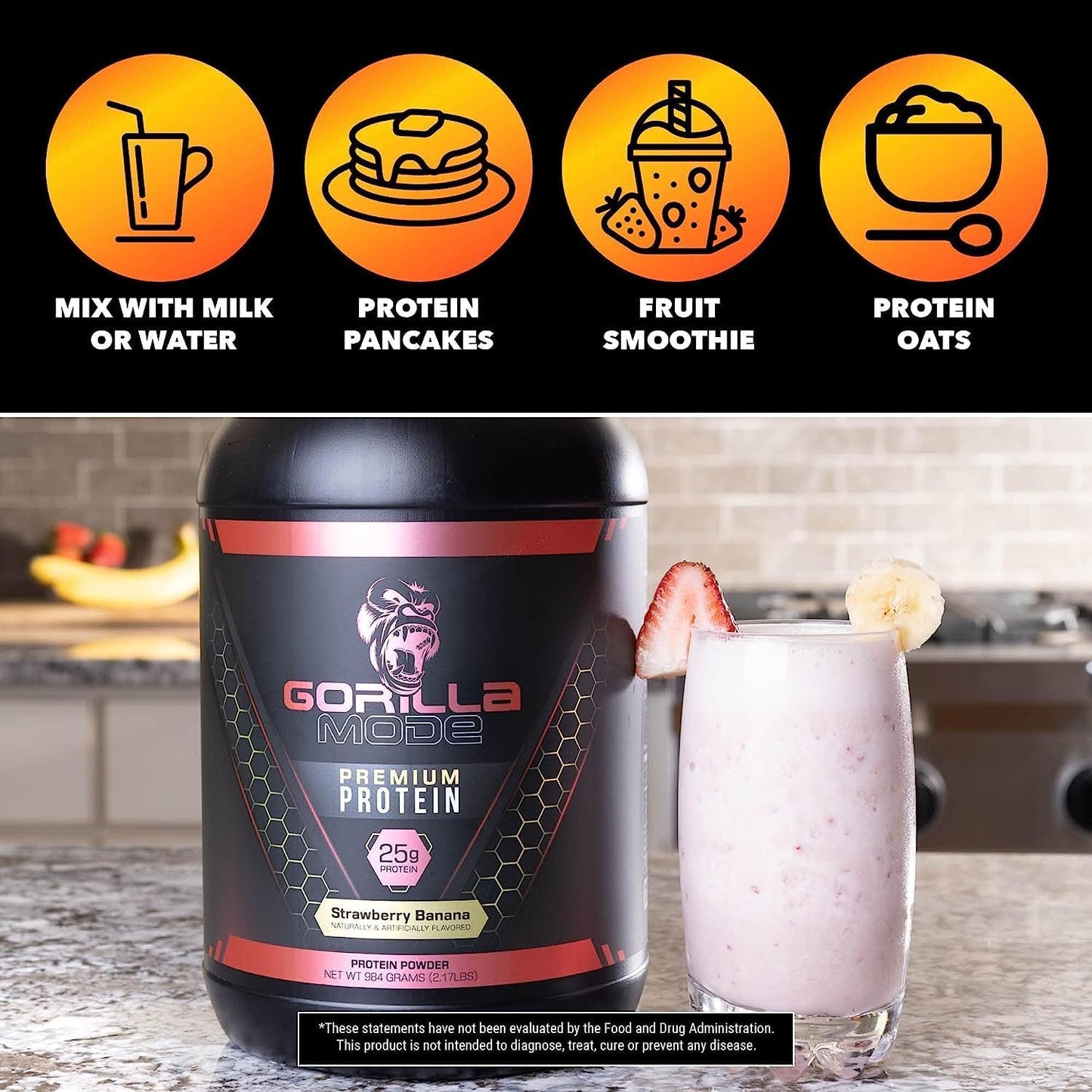 Premium Whey Protein - Birthday Cake, 25 Grams of Whey Protein Isolate & Concentrate,Recover and Build Muscle (30 Servings)