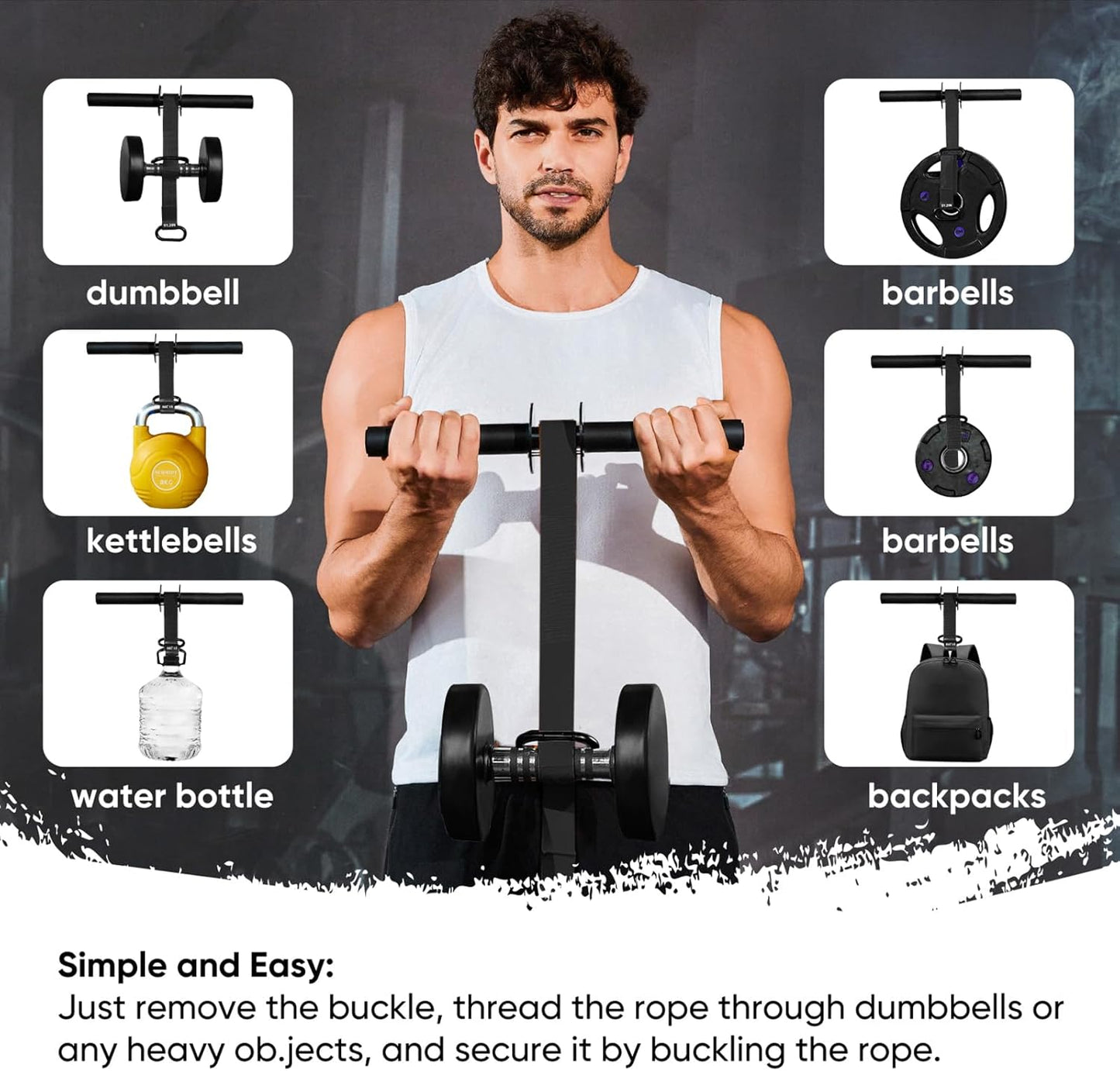 Forearm Strengthener and Wrist Roller, 43.3 Inch or 51.2 Inch Ultra Strong Nylon Webbing, Forearm Exerciser with Quick Locking Mechanism, Ideal for Hand, Wrist and Forearm Strength Training