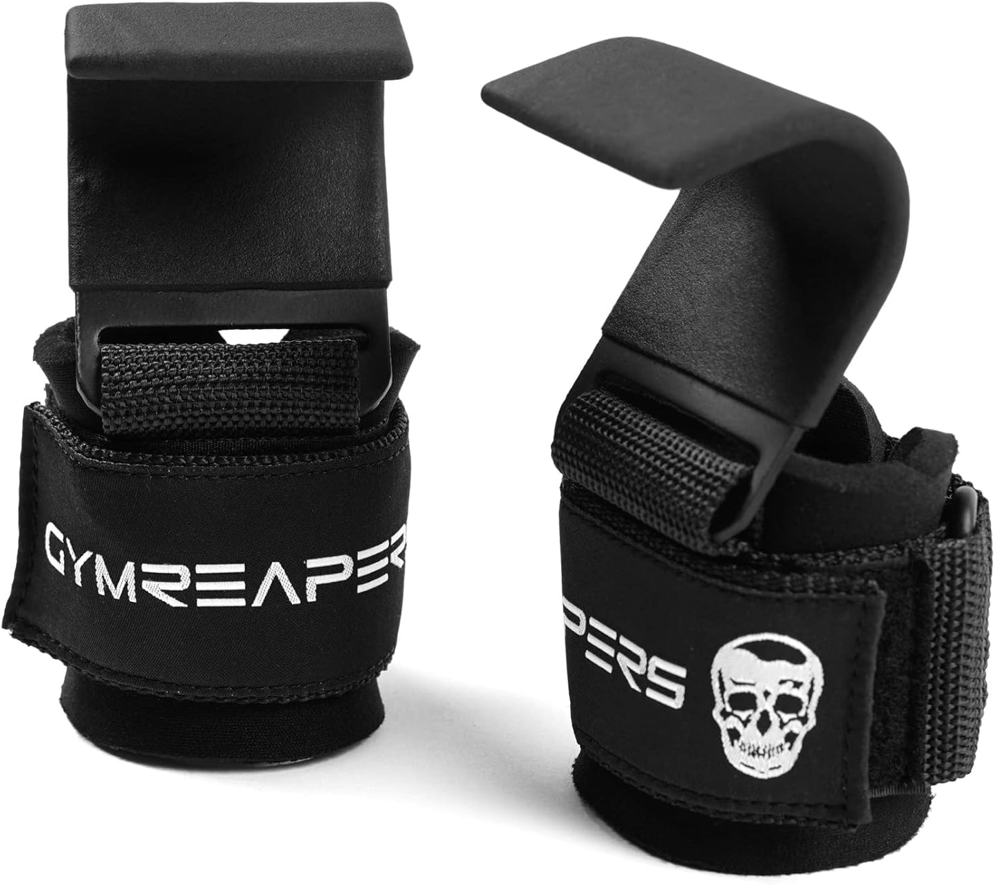 Weight Lifting Hooks (Pair), Heavy Duty Power Wrist Straps Hand Grip Support for Deadlifts, Pull Ups, Shrugs - Gym Gloves for Men and Women