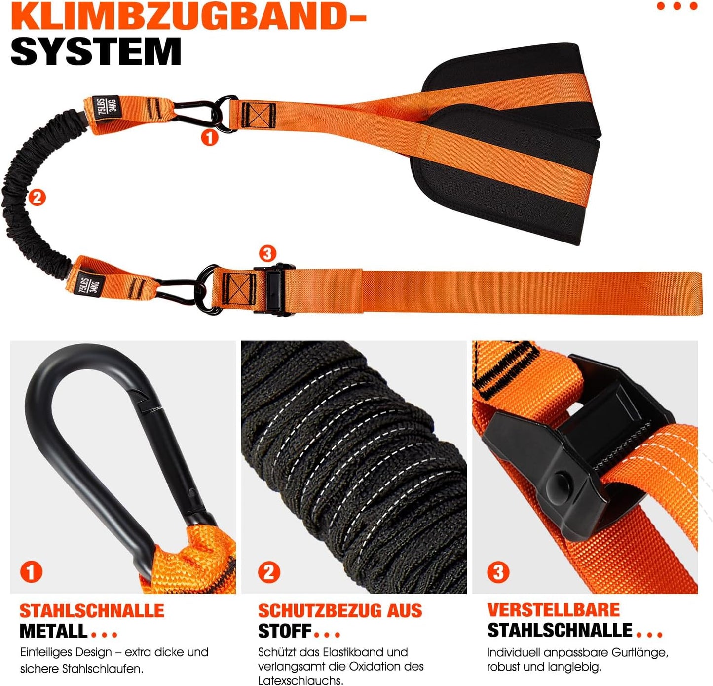 Pull up Assistance Bands, Heavy Duty Resistance Band for Pull up Bar, Adjustable Weight/Size with Fabric Feet/Knee Rest, Bands for Pull up Assist for Strength Training, Pull up Assist Band