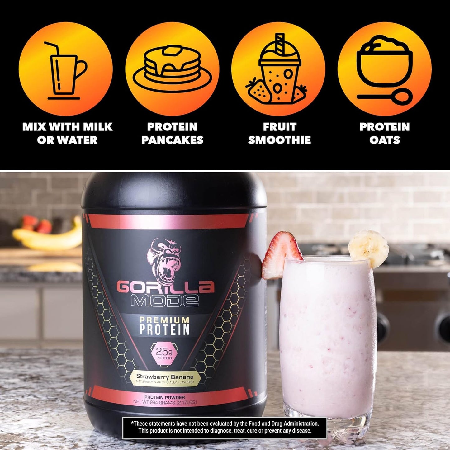 Premium Whey Protein - Cookies and Cream, 25 Grams of Whey Protein Isolate & Concentrate,Recover and Build Muscle (30 Servings)