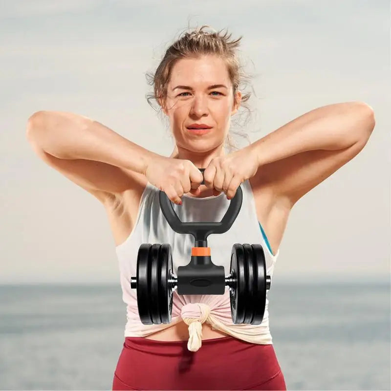 Dumbbell Kettlebell Converter Kettlebell Grip Handle Workout Accessories Adjustable Exercise Equipment Attachment for Weight