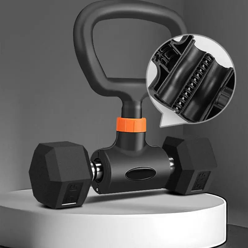 Dumbbell Kettlebell Converter Kettlebell Grip Handle Workout Accessories Adjustable Exercise Equipment Attachment for Weight