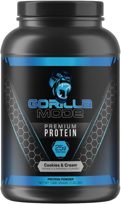 Premium Whey Protein - Cookies and Cream, 25 Grams of Whey Protein Isolate & Concentrate,Recover and Build Muscle (30 Servings)