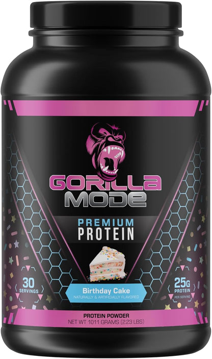 Premium Whey Protein - Birthday Cake, 25 Grams of Whey Protein Isolate & Concentrate,Recover and Build Muscle (30 Servings)