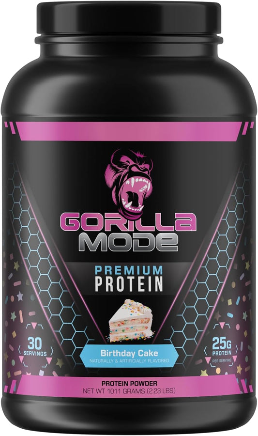 Premium Whey Protein - Birthday Cake, 25 Grams of Whey Protein Isolate & Concentrate,Recover and Build Muscle (30 Servings)