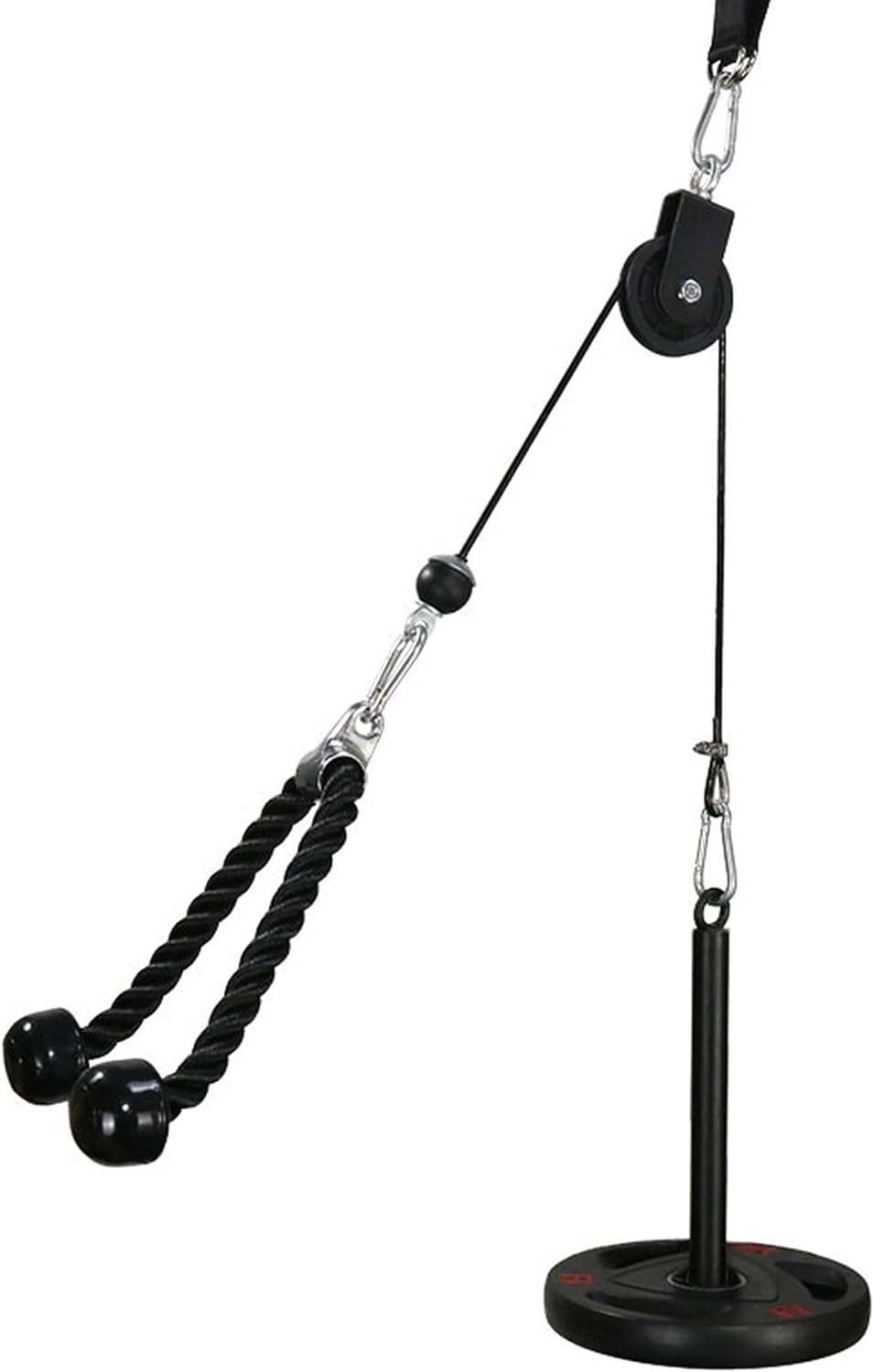 LAT Pull down and Lift Weight Pulley System Cable Machine Pulley Attachment for Triceps Pull Down, Biceps Curl, Back, Forearm, Shoulder Home Gym Equipment