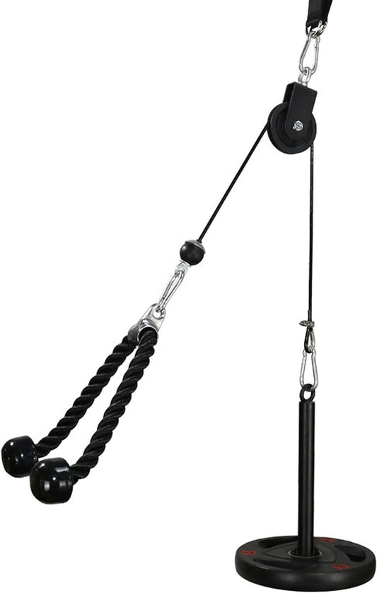 LAT Pull down and Lift Weight Pulley System Cable Machine Pulley Attachment for Triceps Pull Down, Biceps Curl, Back, Forearm, Shoulder Home Gym Equipment