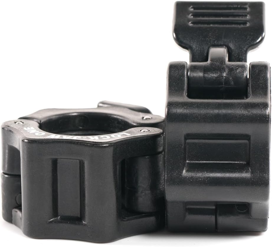 Lock-Jaw 1 Inch Barbell Collar Pair (Black)