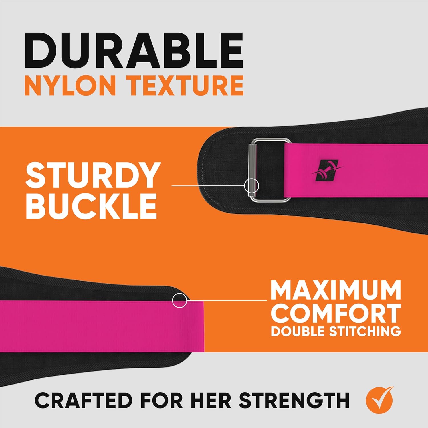 Weight Lifting Belt for Women - 4'' Wide Comfortable Workout Belt for Women - Weight Belt for Women Squats & Deadlifts - Back Support Weight Lifting Belt Women & Men