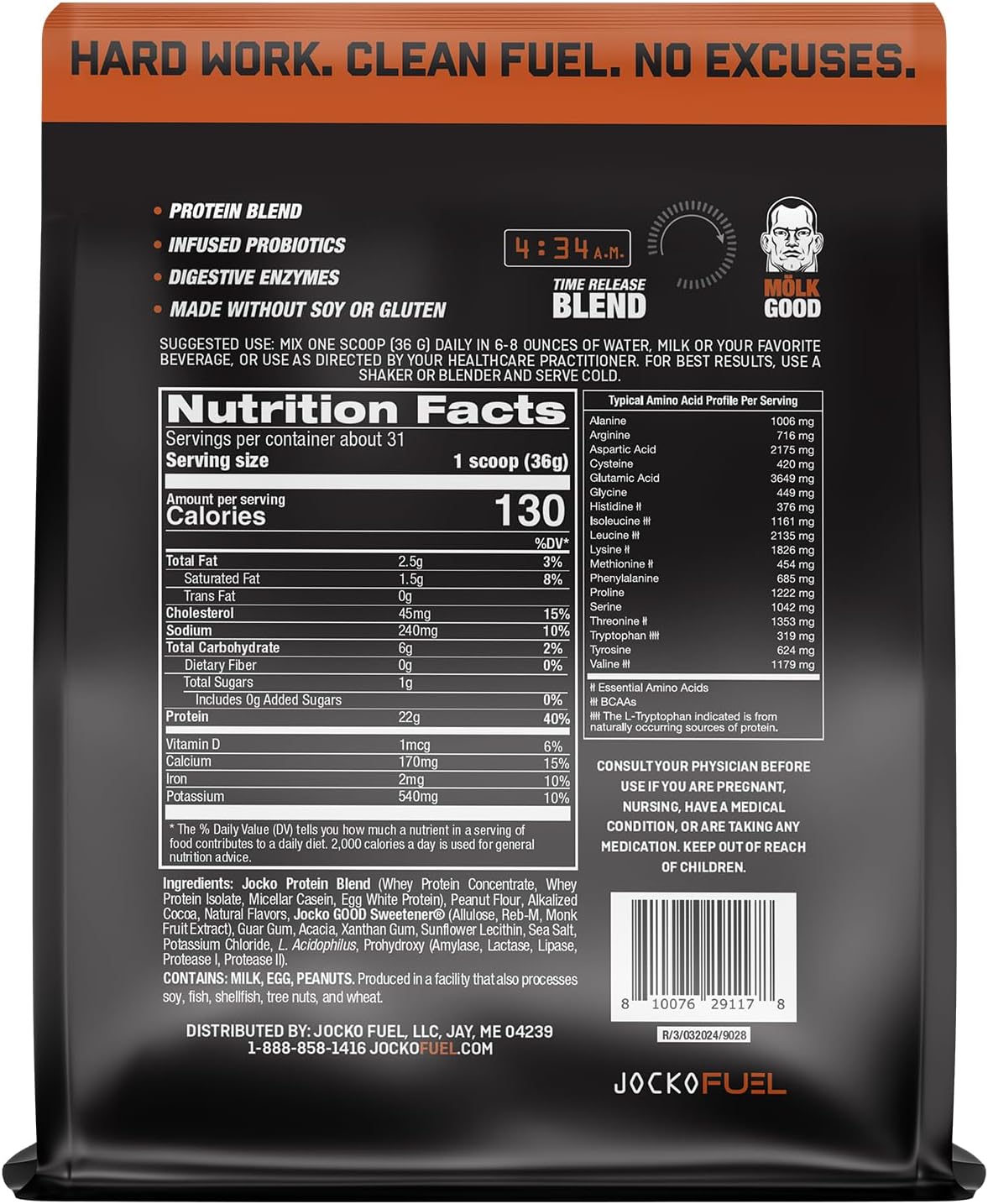 Mölk Whey Protein Powder 22G Low Sugar Monk Fruit Blend - Muscle Recovery & Growth, Packaging May Vary (31 Servings, Chocolate Peanut Butter)