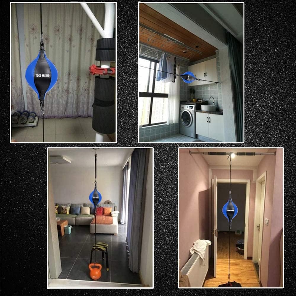 Double End Punching Ball, Speed Bag with Difficulty Levels Boxing Reflex Ball with Headband, Perfect for Reaction, Agility, and Hand Eye Coordination Training