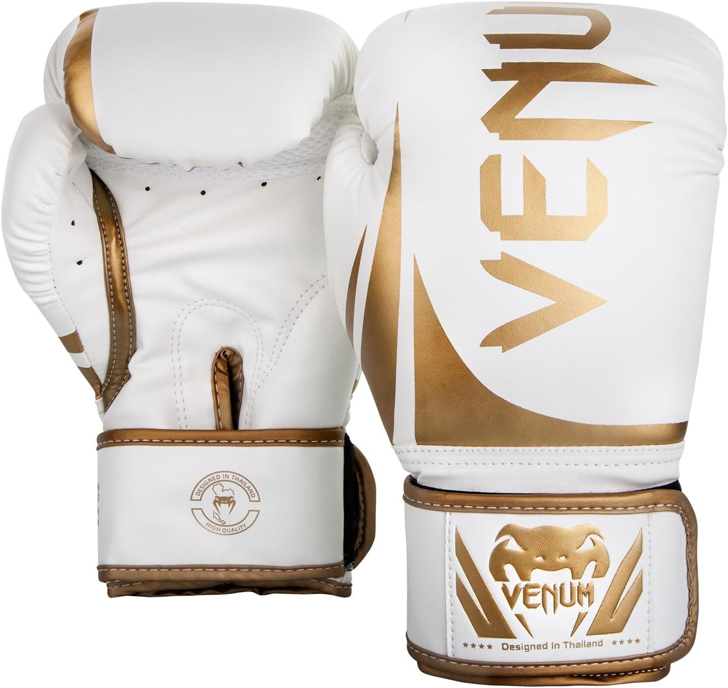 Challenger 2.0 Boxing Gloves - White/Gold - 12-Ounce