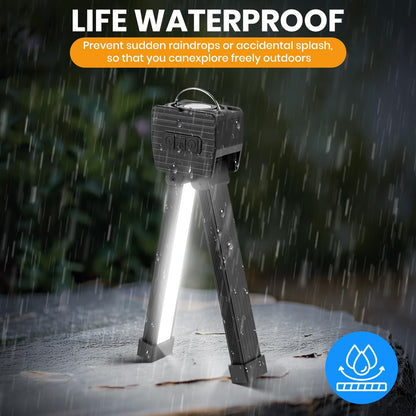 Gym Lamp, Portable Posing Lamp Magnetic LED Flashlight 7Th Gear Dimming with Hanging Hook 180° Folding Gym Light (Black)