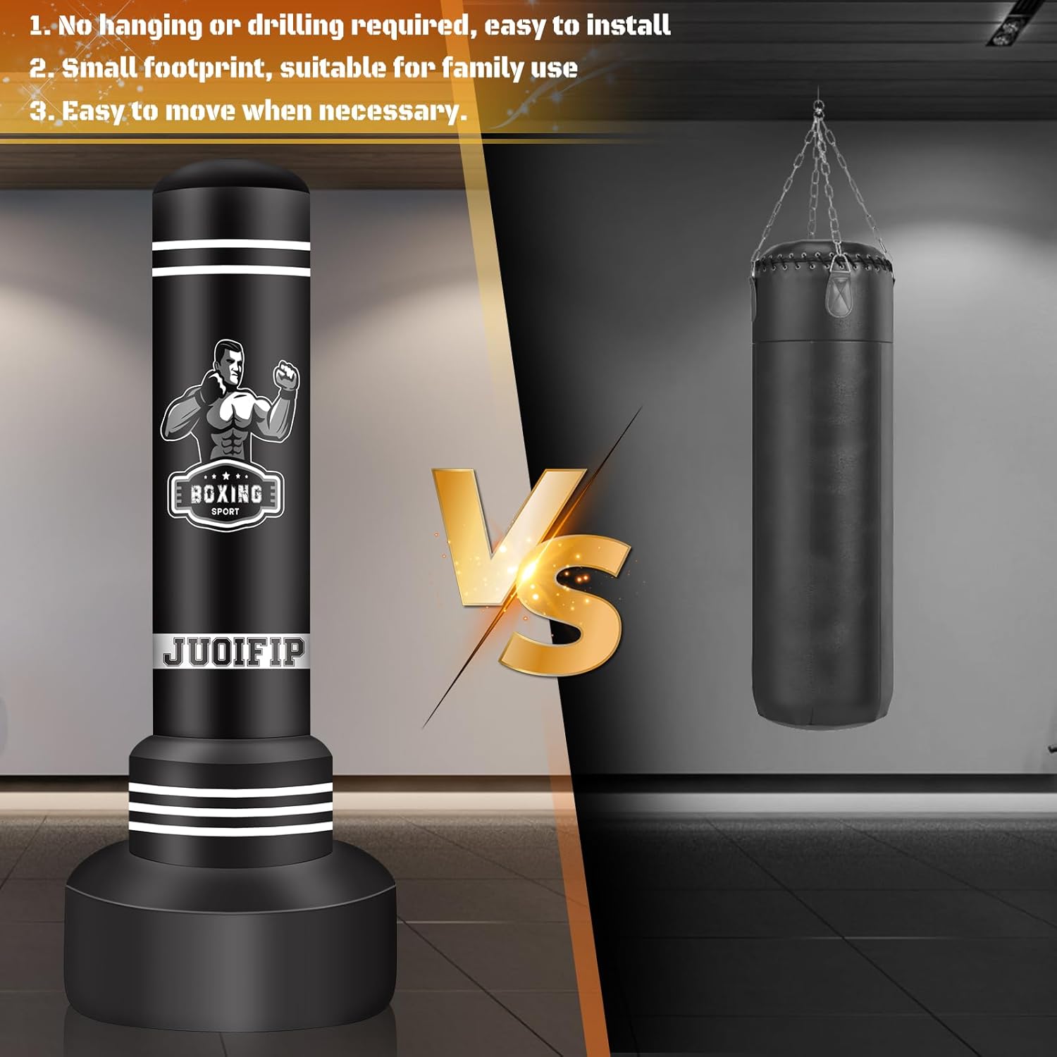 Freestanding Punching Bag for Adults, 70'' Boxing Bag with Stand Kicking Bag Heavy Bag with Boxing Gloves and Electric Air Pump, Women Men Kickboxing Bags for Beginners Training MMA Muay Thai Fitness
