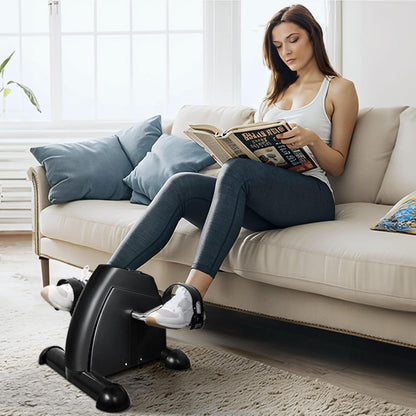 Mini Exercise Bike,  under Desk Bike Pedal Exerciser Portable Foot Cycle Arm & Leg Peddler Machine with LCD Screen Displays