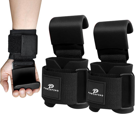 Lifting Hooks for Weight Lifting: Weightlifting Hooks Wrist Straps Hand Grip Support for Deadlift Weightlifting Gym Gloves for Men & Women