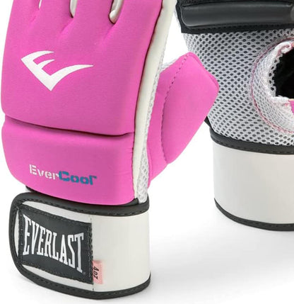 Evercool Breathable and Comfortable Full Wristwrap Support Neoprene MMA Kickboxing Gloves with Mesh Palm and Knuckle Padding