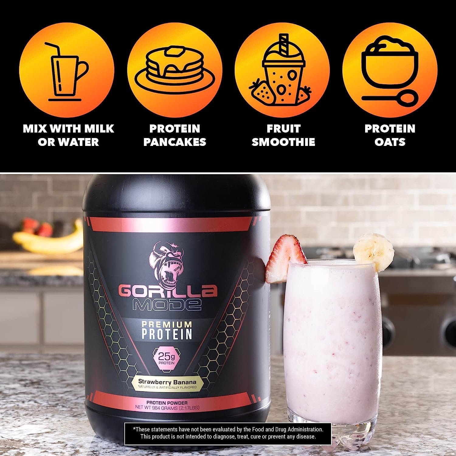 Premium Whey Protein - Birthday Cake, 25 Grams of Whey Protein Isolate & Concentrate,Recover and Build Muscle (30 Servings)