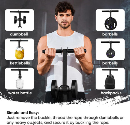 Forearm Strengthener and Wrist Roller, 43.3 Inch or 51.2 Inch Ultra Strong Nylon Webbing, Forearm Exerciser with Quick Locking Mechanism, Ideal for Hand, Wrist and Forearm Strength Training