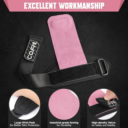 Wrist Straps for Weightlifting, Workout Wrist Wraps with Dual-Layer Oxford Leather, Enhanced Grip for Optimal Hand and Wrist Protection, Gym Lifting Straps for Deadlift and Powerlifting