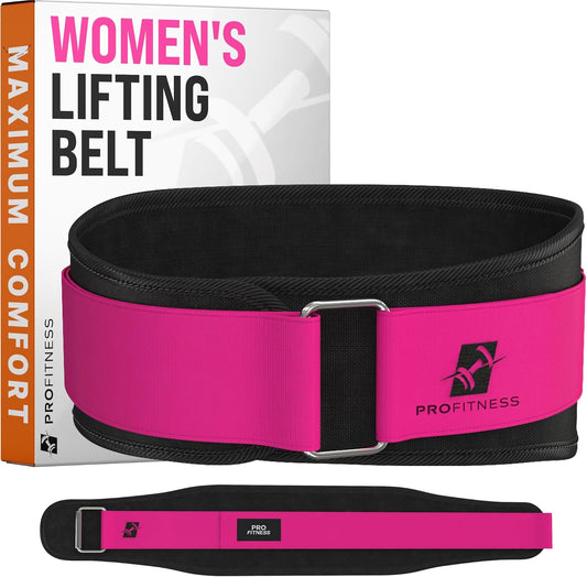 Weight Lifting Belt for Women - 4'' Wide Comfortable Workout Belt for Women - Weight Belt for Women Squats & Deadlifts - Back Support Weight Lifting Belt Women & Men