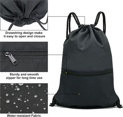 Drawstring Backpack Bag Sport Gym Sackpack