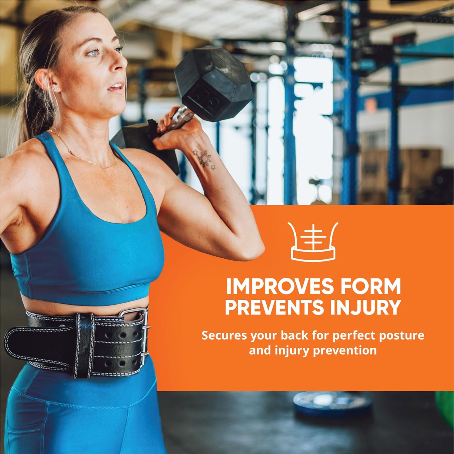 Weight Lifting Belt for Women - 4'' Wide Comfortable Workout Belt for Women - Weight Belt for Women Squats & Deadlifts - Back Support Weight Lifting Belt Women & Men