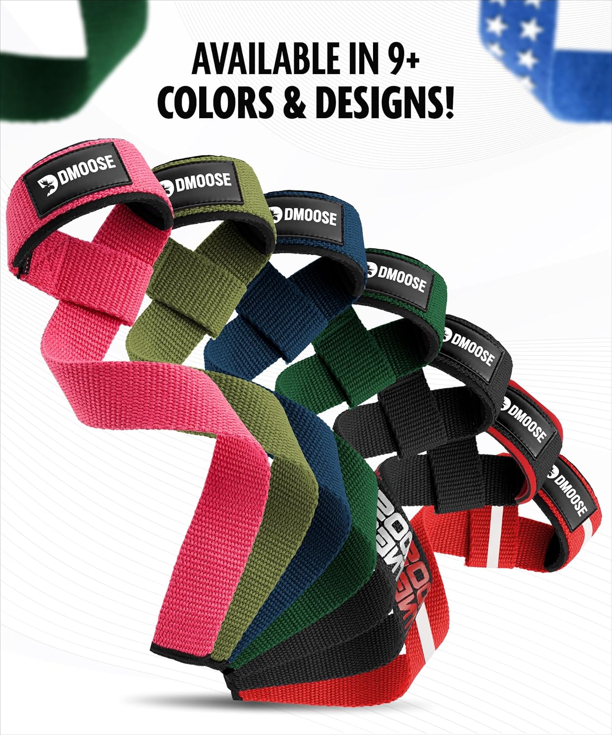 Lifting Straps 24" (Pair) - 5Mm Padded Durable Wrist Straps for Weightlifting & Powerlifting - Cotton Lifting Strap with Silicone Grip for Men & Women - Deadlift Strap for Gym Workout