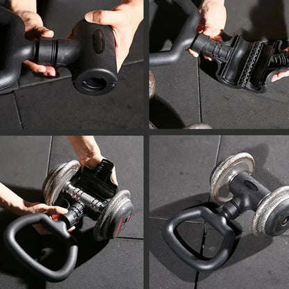 Dumbbell Kettlebell Converter Kettlebell Grip Handle Workout Accessories Adjustable Exercise Equipment Attachment for Weight