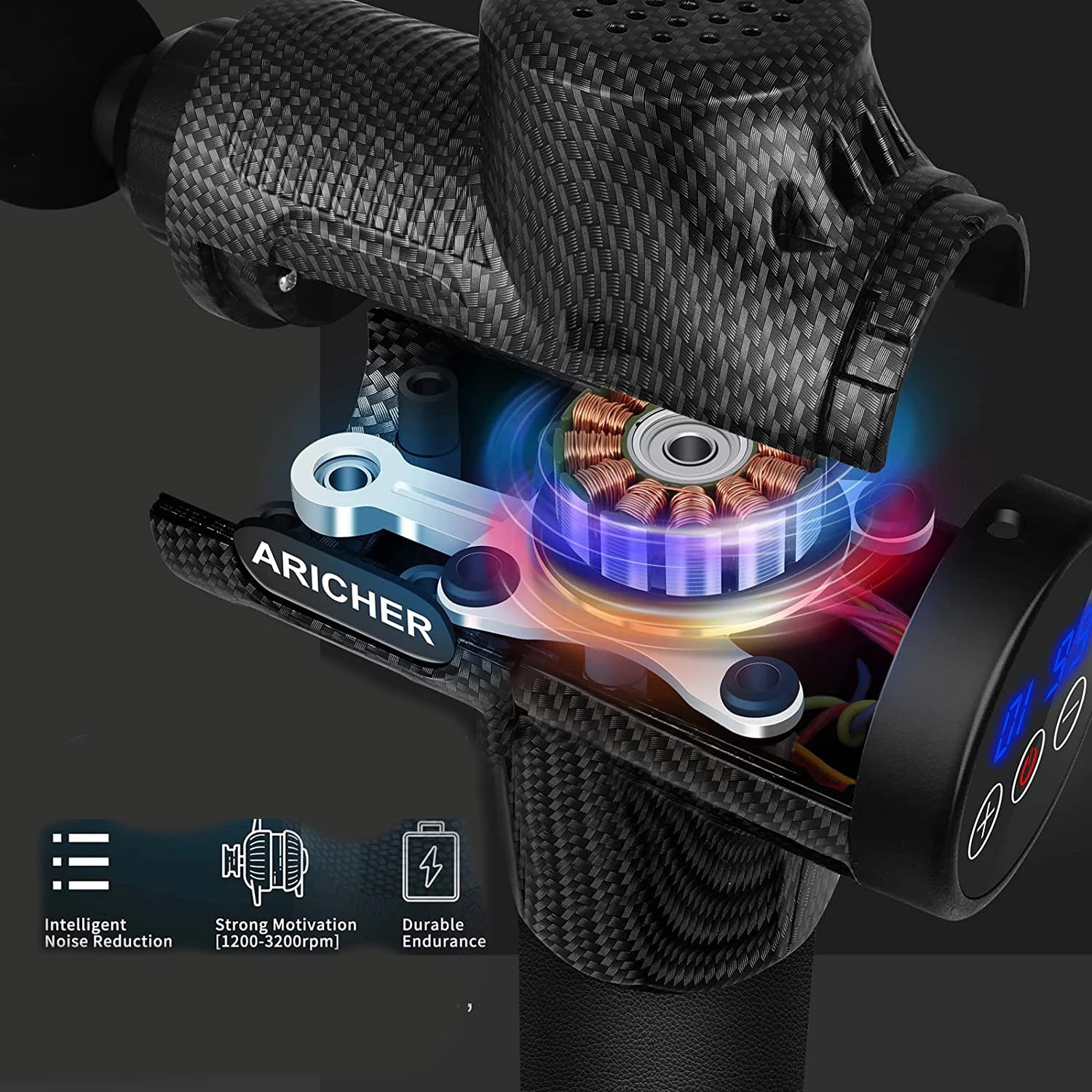Deep Muscle Massage Gun Electric Percussion Pistol Massager for Body Neck Back Leg Fitness Tool 30 Levels