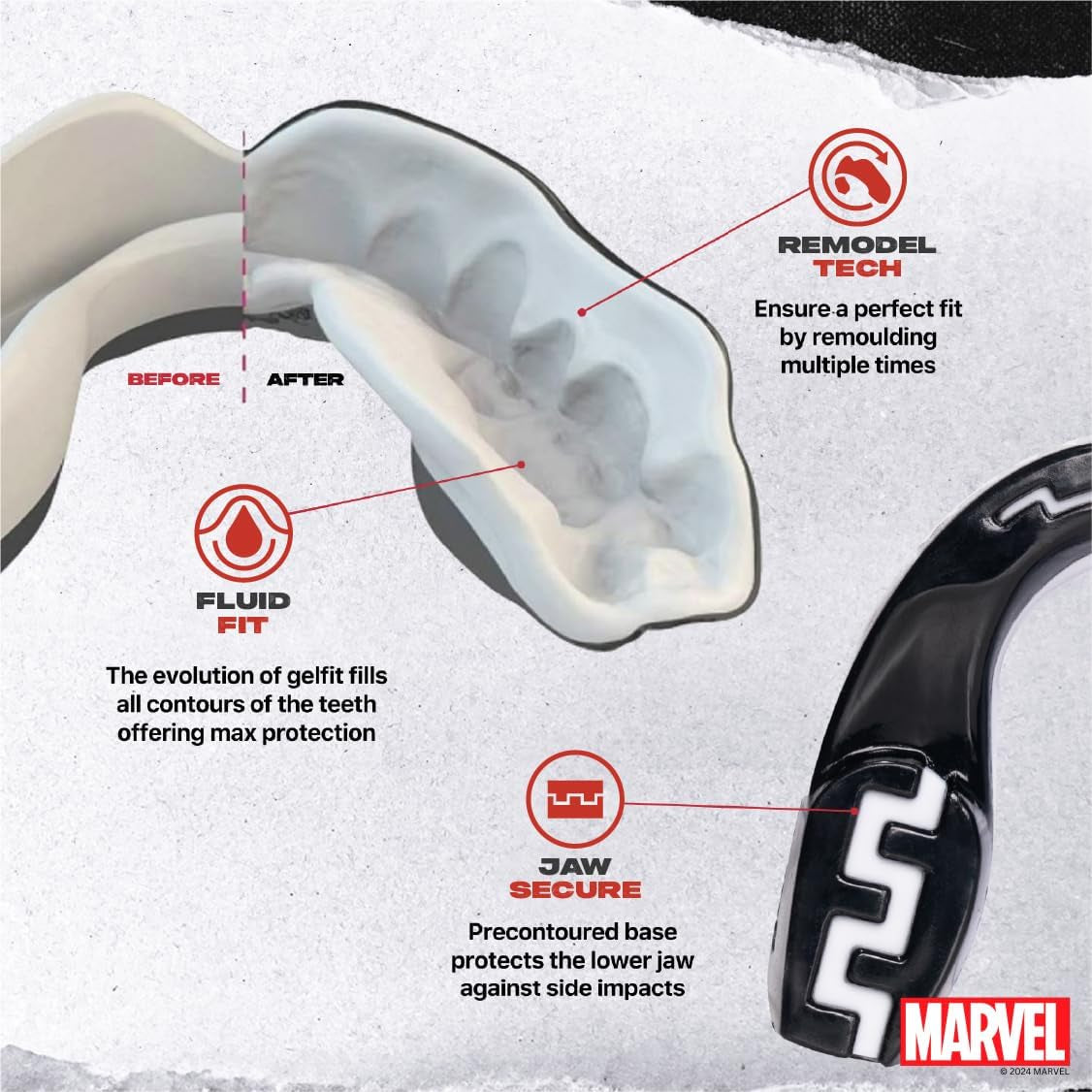 Venom Sports Mouthguard Dual Layer Premium Protection Adults Gum Shield with Case for Boxing, MMA, Rugby, Martial Arts, Judo and All Contact Sports